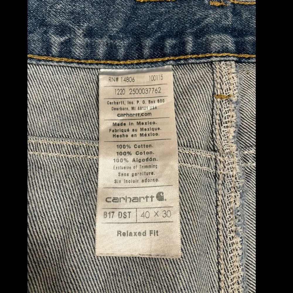 Vintage Carhartt Work Jeans Mens 40x30 Relaxed Fit B17 DST Thrashed Distressed